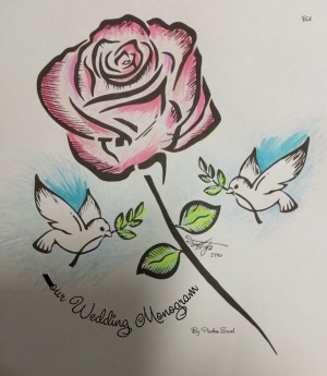 Art Monogram Rose Color 1